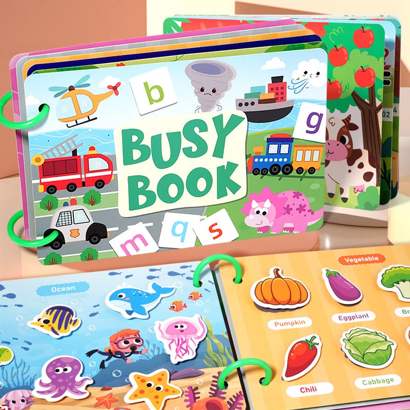 Children'S Enlightening Quiet Book Kindergarten Early Education Educational Velcro Puzzle Toy Repeatedly Tearing Busy Book - Image 3